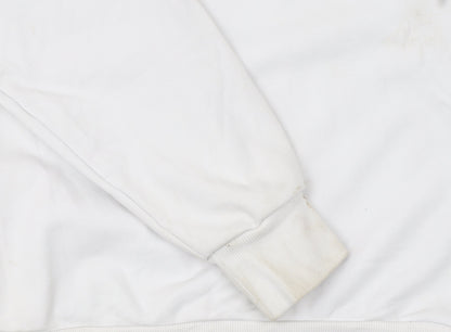 Diesel Men’s White XL Pullover Sweatshirt Crew Neck Logo Cotton