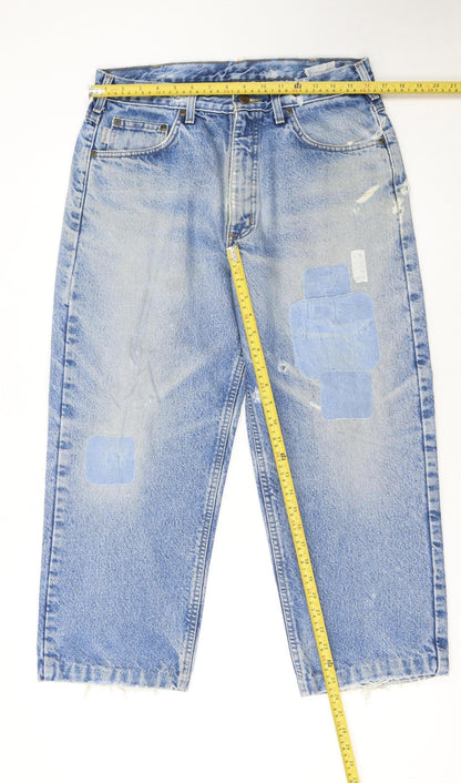 Carhartt Women Blue 16 Relaxed Fit Stone Wash Straight Jeans