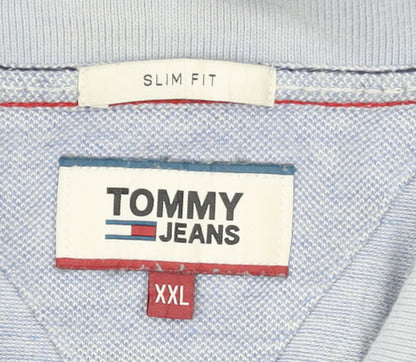 Tommy Jeans Men’s Blue Slim Fit 2XL Polo Shirt