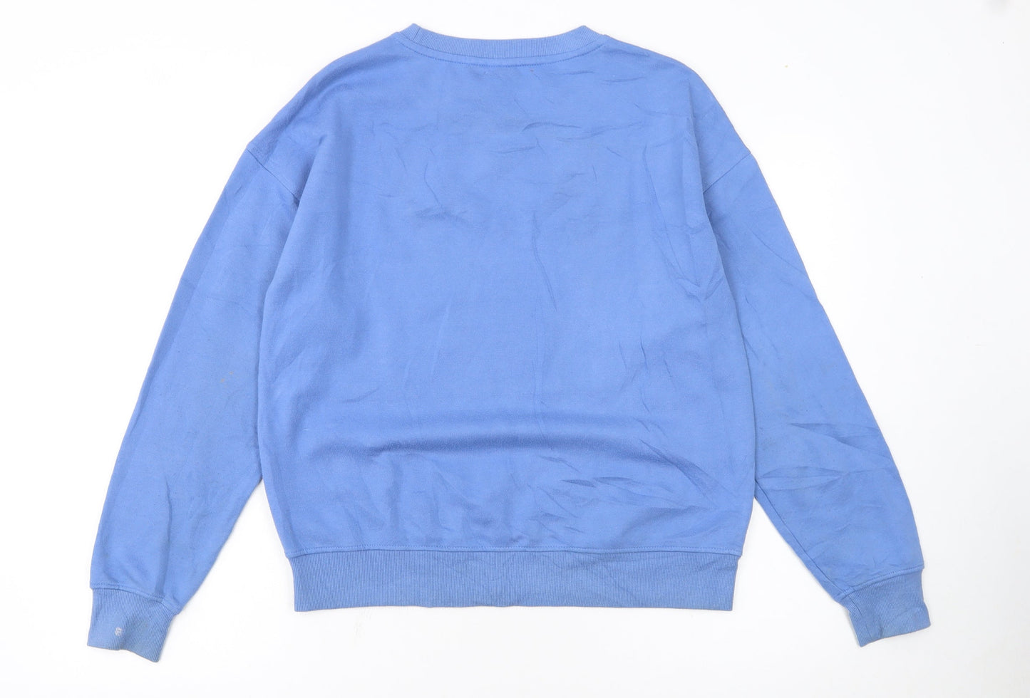Disney Women Blue Stitch Sweatshirt XS Cotton Pullover