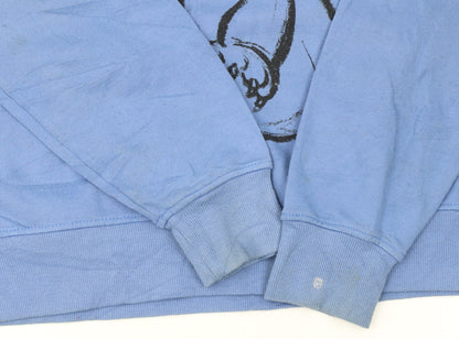 Disney Women Blue Stitch Sweatshirt XS Cotton Pullover