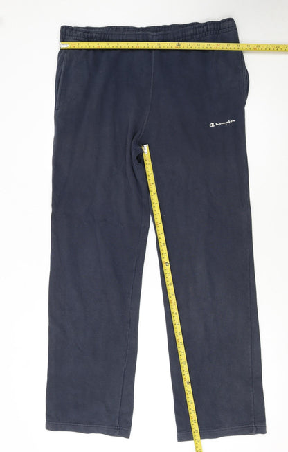 Champion Men's Blue Regular Fit Fleece Sweatpants M