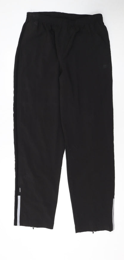 Starter Men's Black Track Pants L 36in Quick Dry Athletic Trousers