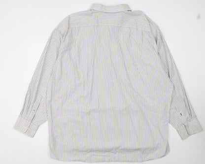 Tommy Hilfiger Women's Multicoloured Striped Long Sleeve Button-Up Shirt Size 20 Tall