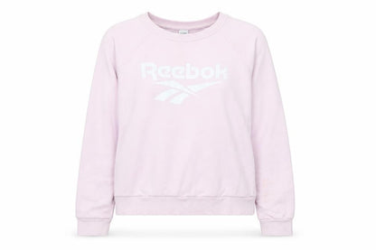 Reebok Womens Pink Crew Neck Pullover Sweatshirt Size M Casual Logo