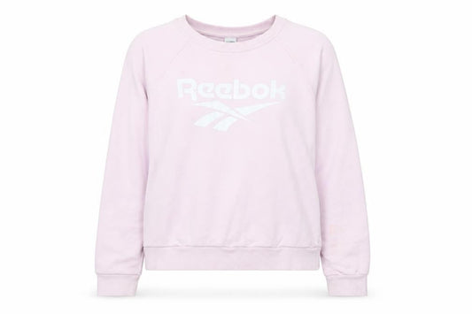 Reebok Womens Pink Crew Neck Pullover Sweatshirt Size M Casual Logo