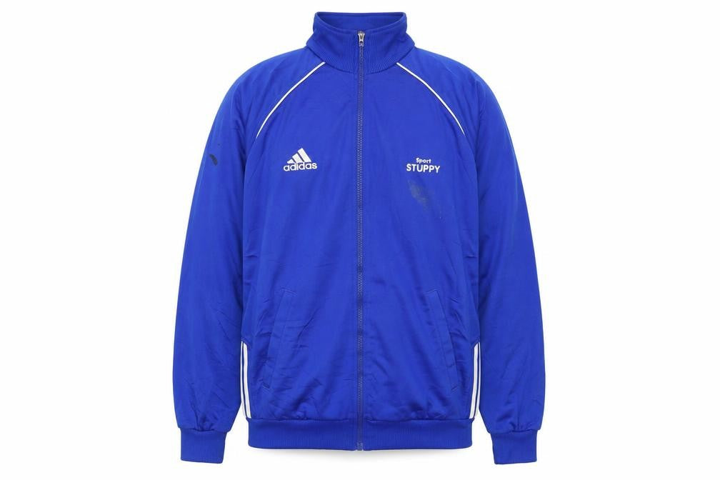 adidas Men Blue XL Track Jacket Full Zip Retro Sportswear