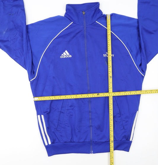 adidas Men Blue XL Track Jacket Full Zip Retro Sportswear