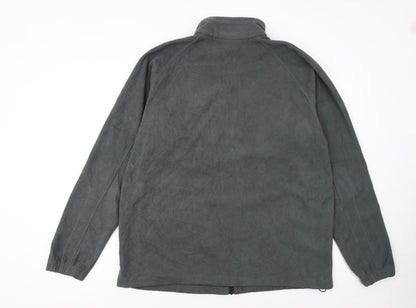 Columbia Men's Grey Fleece Full Zip Outdoor Jacket Size L