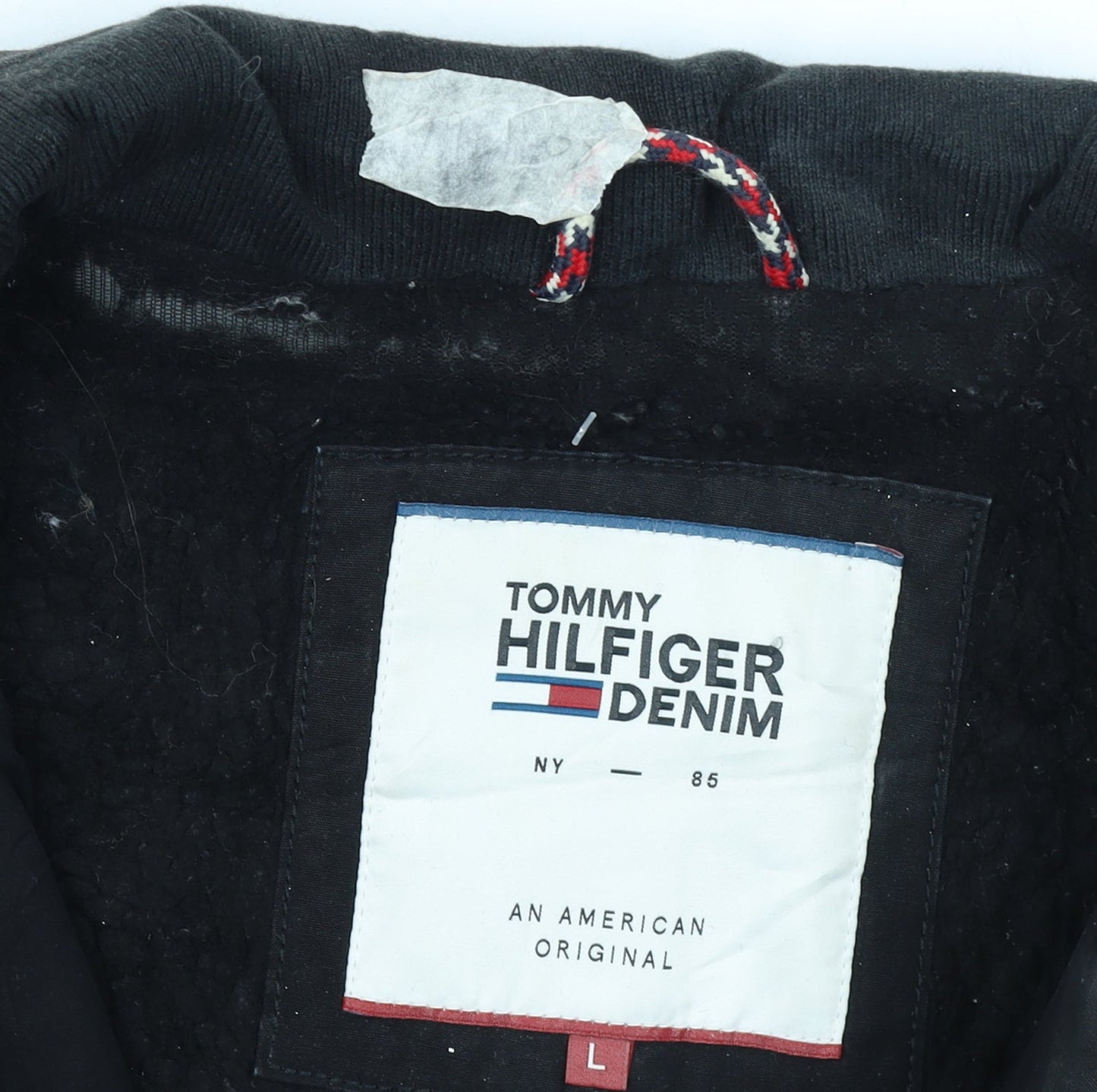 Tommy Hilfiger Men's Black Cotton Parka Coat Lined Size L