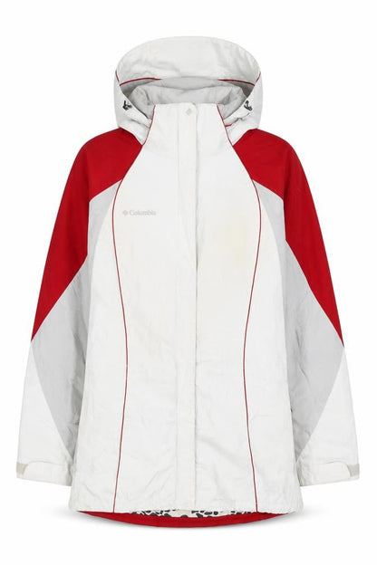 Columbia Women's White Red XL Waterproof Ski Jacket
