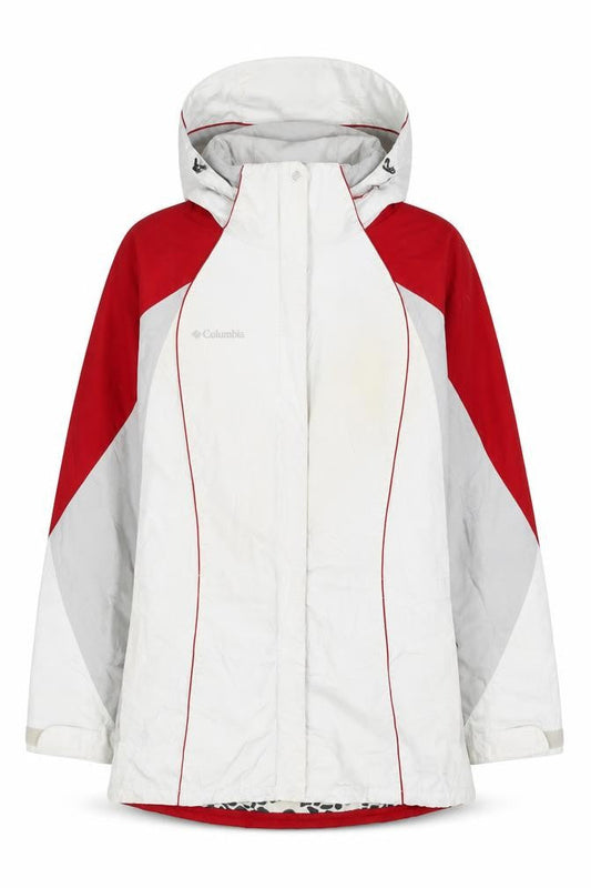 Columbia Women's White Red XL Waterproof Ski Jacket