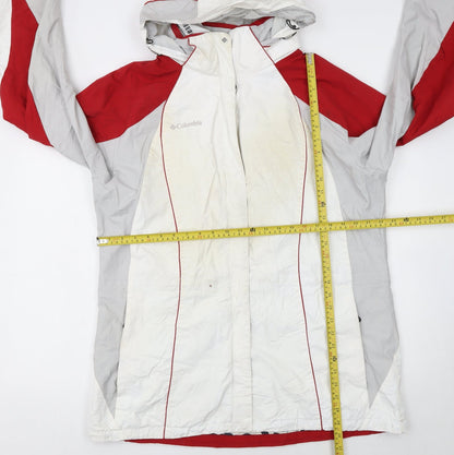 Columbia Women's White Red XL Waterproof Ski Jacket