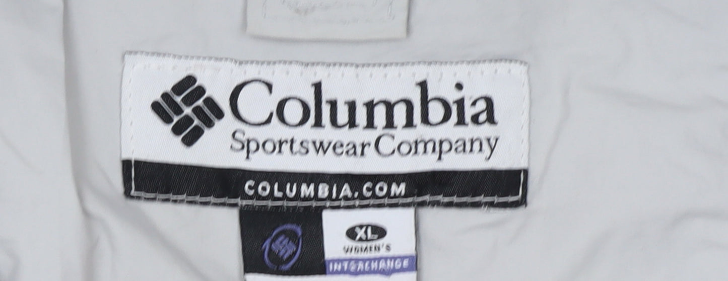 Columbia Women's White Red XL Waterproof Ski Jacket