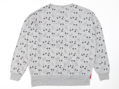 Disney Women’s Grey Mickey Mouse Graphic Pullover Sweatshirt M