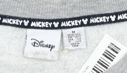 Disney Women’s Grey Mickey Mouse Graphic Pullover Sweatshirt M