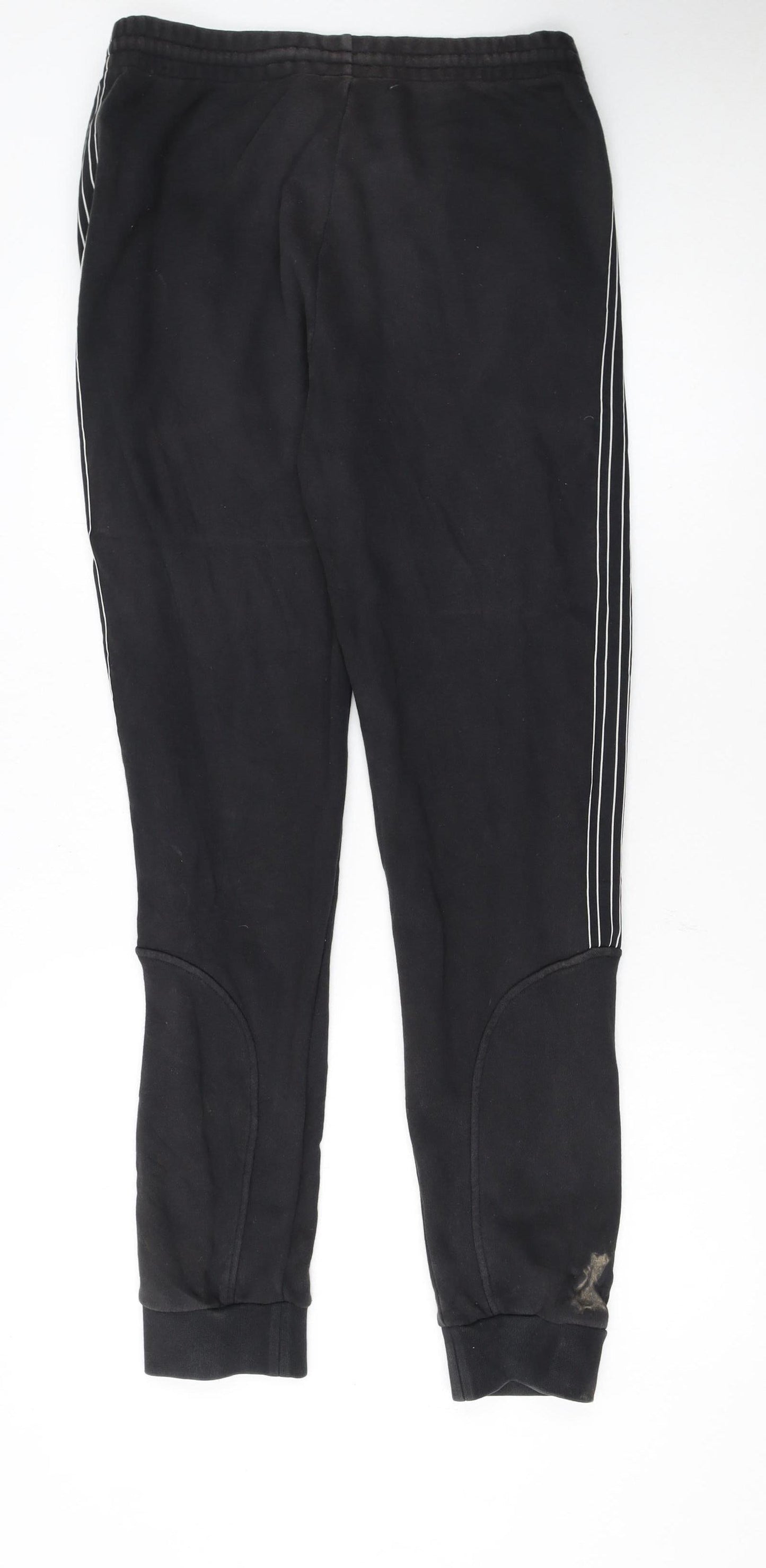 Adidas Men's Black Jogger Sweatpants M Regular Fit Striped Logo