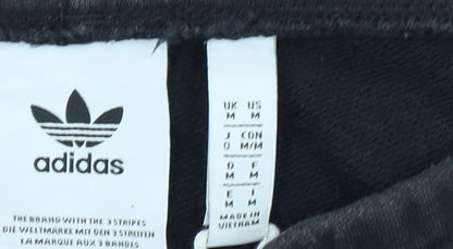 Adidas Men's Black Jogger Sweatpants M Regular Fit Striped Logo