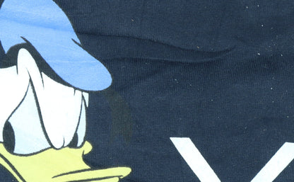 Disney Women Navy Donald Duck New York Pullover Sweatshirt L