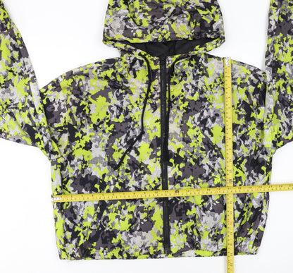 New Look Sport Womens Multicoloured Camo Hooded Windbreaker Jacket L
