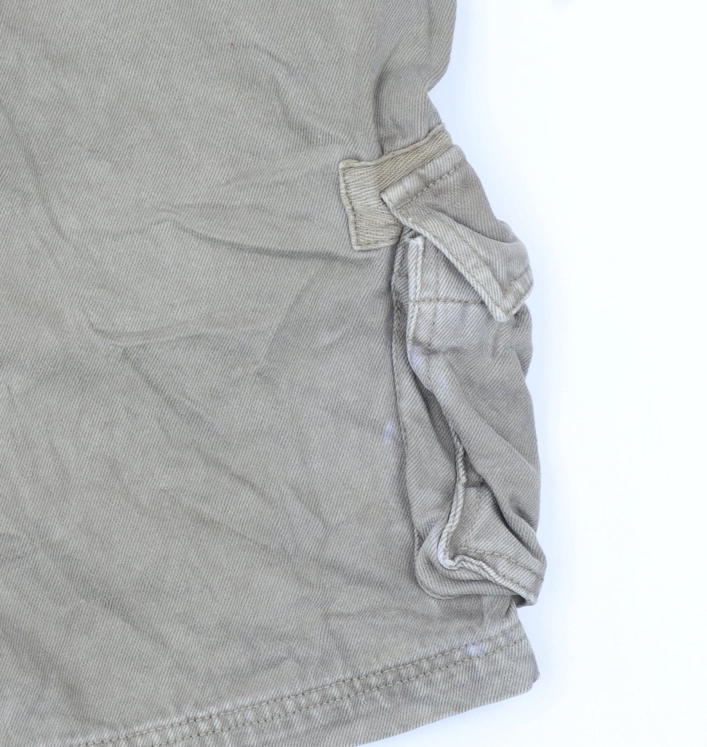 Guess Men Beige Cargo Shorts Size 33 Regular Fit Cotton Pockets