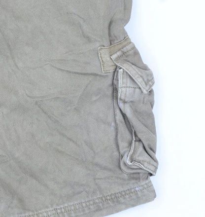 Guess Men Beige Cargo Shorts Size 33 Regular Fit Cotton Pockets