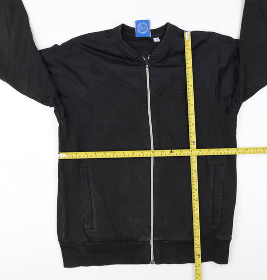 Adidas Men's Black Medium Track Jacket Full Zip Sportswear