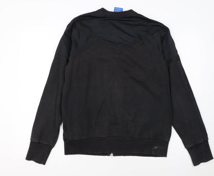 Adidas Men's Black Medium Track Jacket Full Zip Sportswear