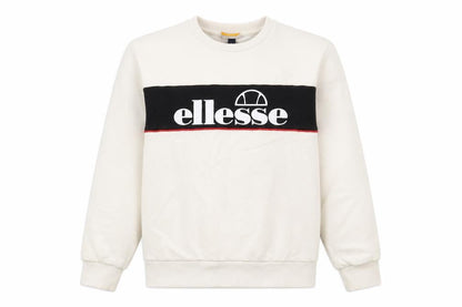 Ellesse Boys White Pullover Sweatshirt 12-13 Years Regular Fit Logo Print