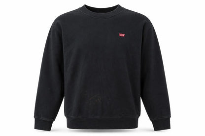 Levi’s Men’s Black Cotton Pullover Sweatshirt S Crew Neck Logo