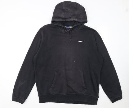Nike Men's Black Pullover Hoodie L Regular Fit Fleece Sportswear