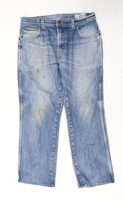 Wrangler Women Blue Regular Fit Straight Leg Denim Jeans Size 14
