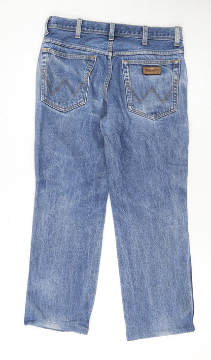 Wrangler Women Blue Regular Fit Straight Leg Denim Jeans Size 14