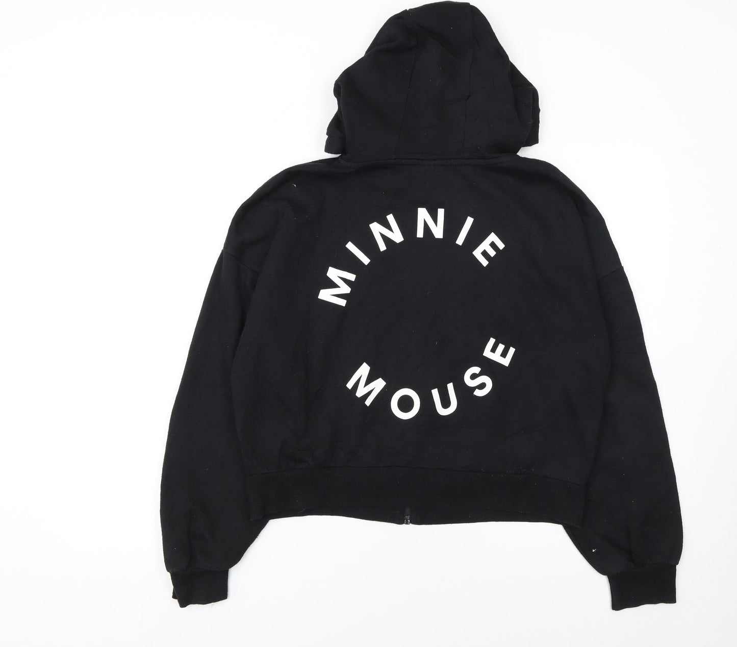 Disney Minnie Mouse Black Full Zip Hoodie Womens M 12/14