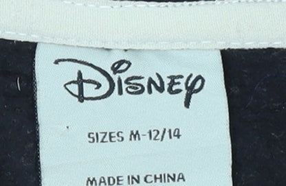 Disney Minnie Mouse Black Full Zip Hoodie Womens M 12/14