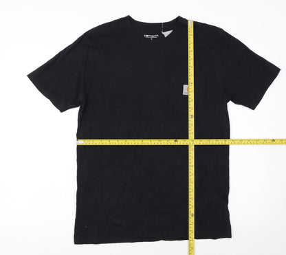 Carhartt Men's Black Cotton Short Sleeve Crew Neck Pocket T-Shirt Size S