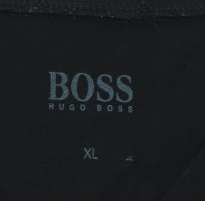 Hugo Boss Men's Black V-Neck Cotton T-Shirt XL