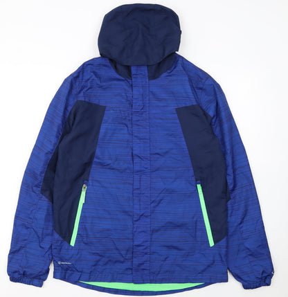 Champion Boys Blue Hooded Rain Coat Jacket XL (16 Years) Waterproof
