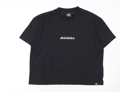 Dickies Women's Black Cotton Crew Neck T-Shirt Size L