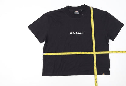 Dickies Women's Black Cotton Crew Neck T-Shirt Size L
