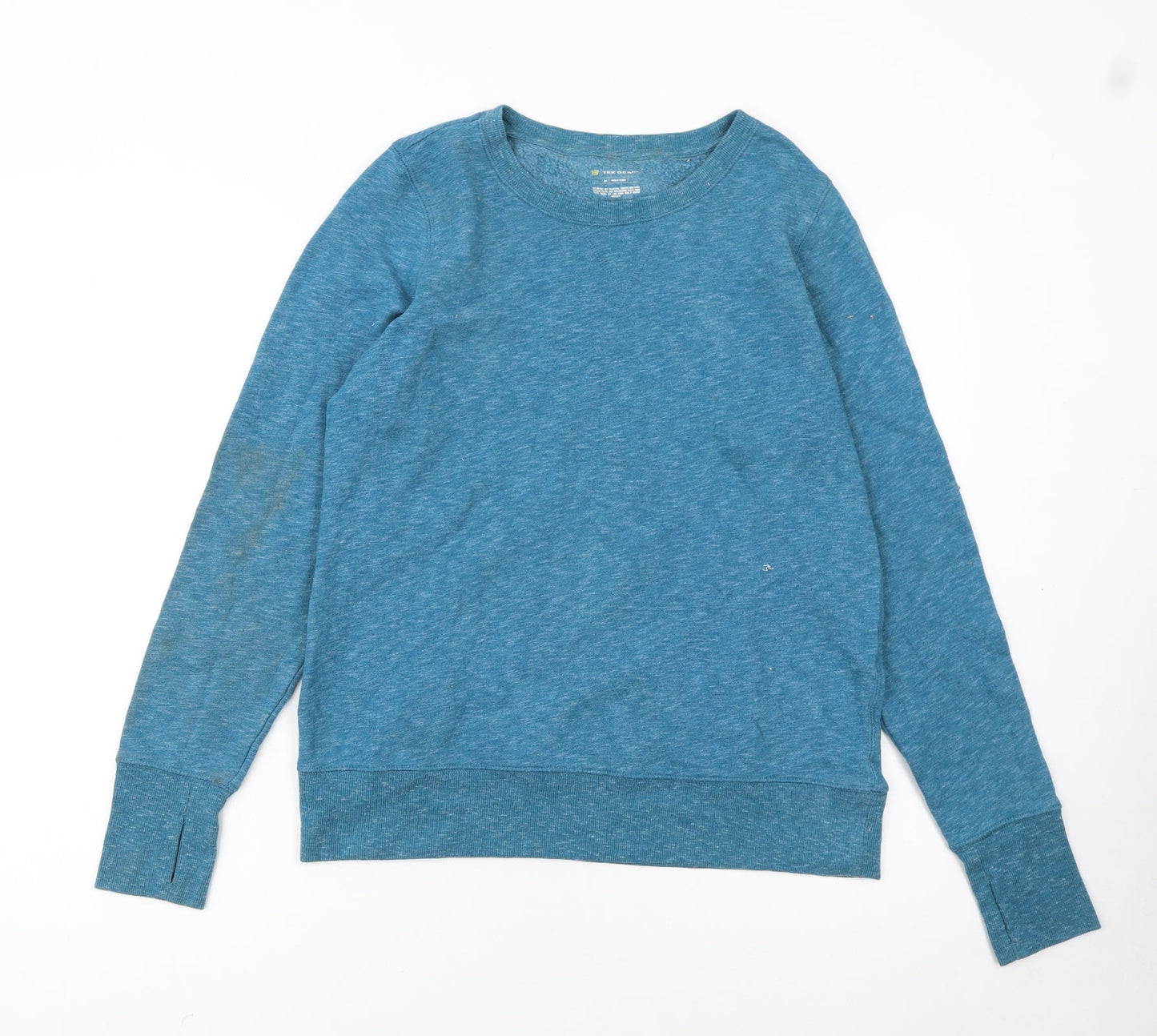 Tek Gear Women's Blue Crew Neck Long Sleeve Pullover Sweatshirt M