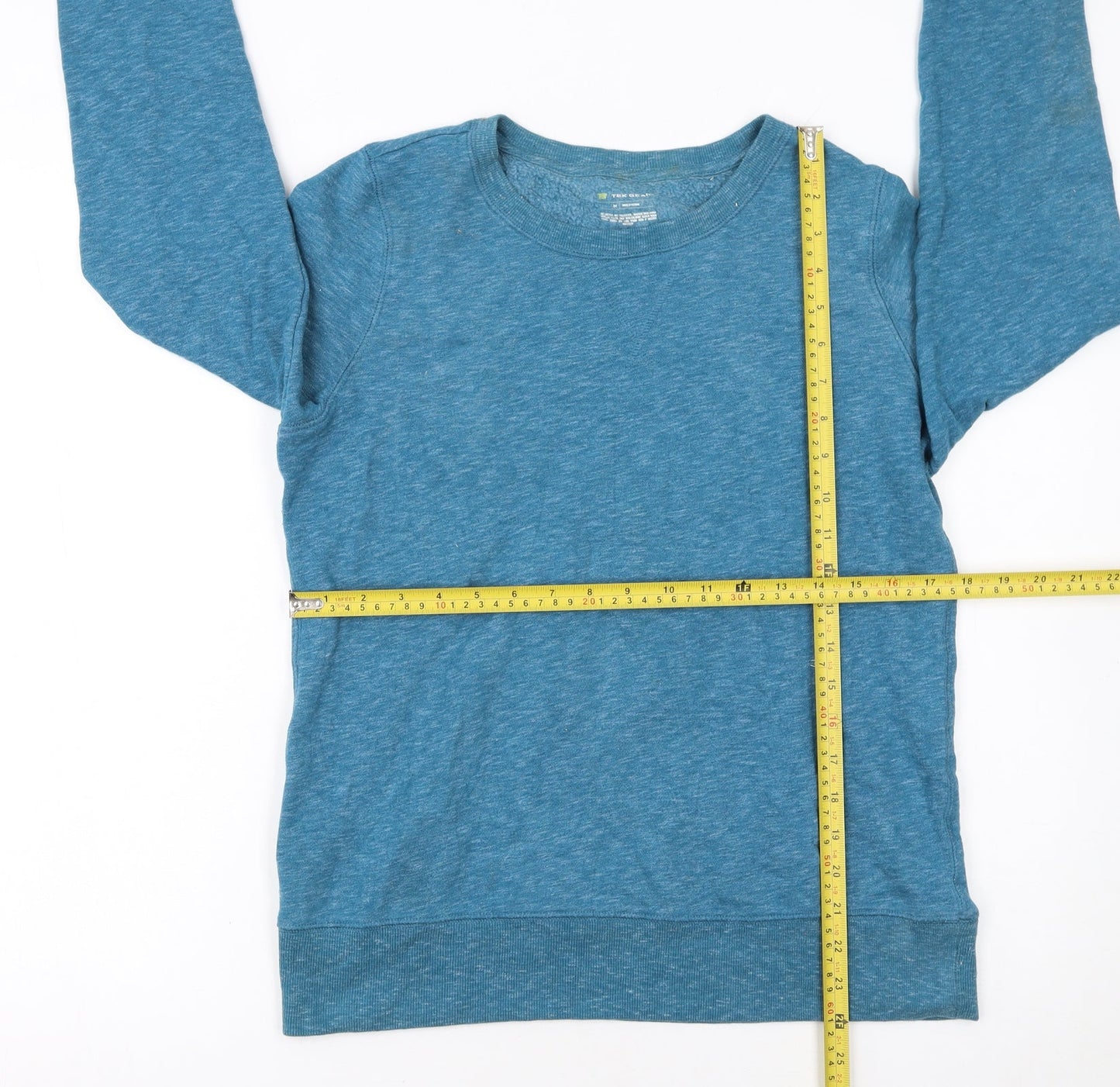 Tek Gear Women's Blue Crew Neck Long Sleeve Pullover Sweatshirt M