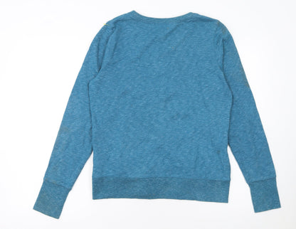 Tek Gear Women's Blue Crew Neck Long Sleeve Pullover Sweatshirt M