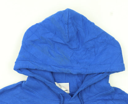 Campus Lifestyle Men's Blue Pullover Hoodie S Graphic Print Sportswear