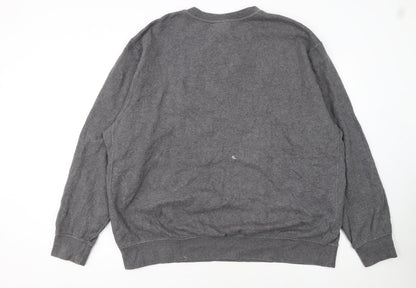 Nike Men's Grey 2XL Pullover Sweatshirt Just Do It Logo Sportswear