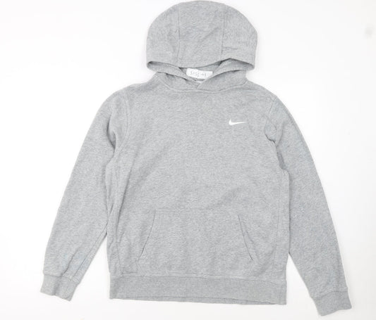 Nike Boys Grey XL Hoodie 13-15 Years Pullover Fleece Sweatshirt