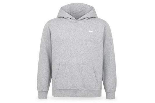 Front view of Nike boys’ grey xl hoodie 13-15 years pullover fleece sweatshirt