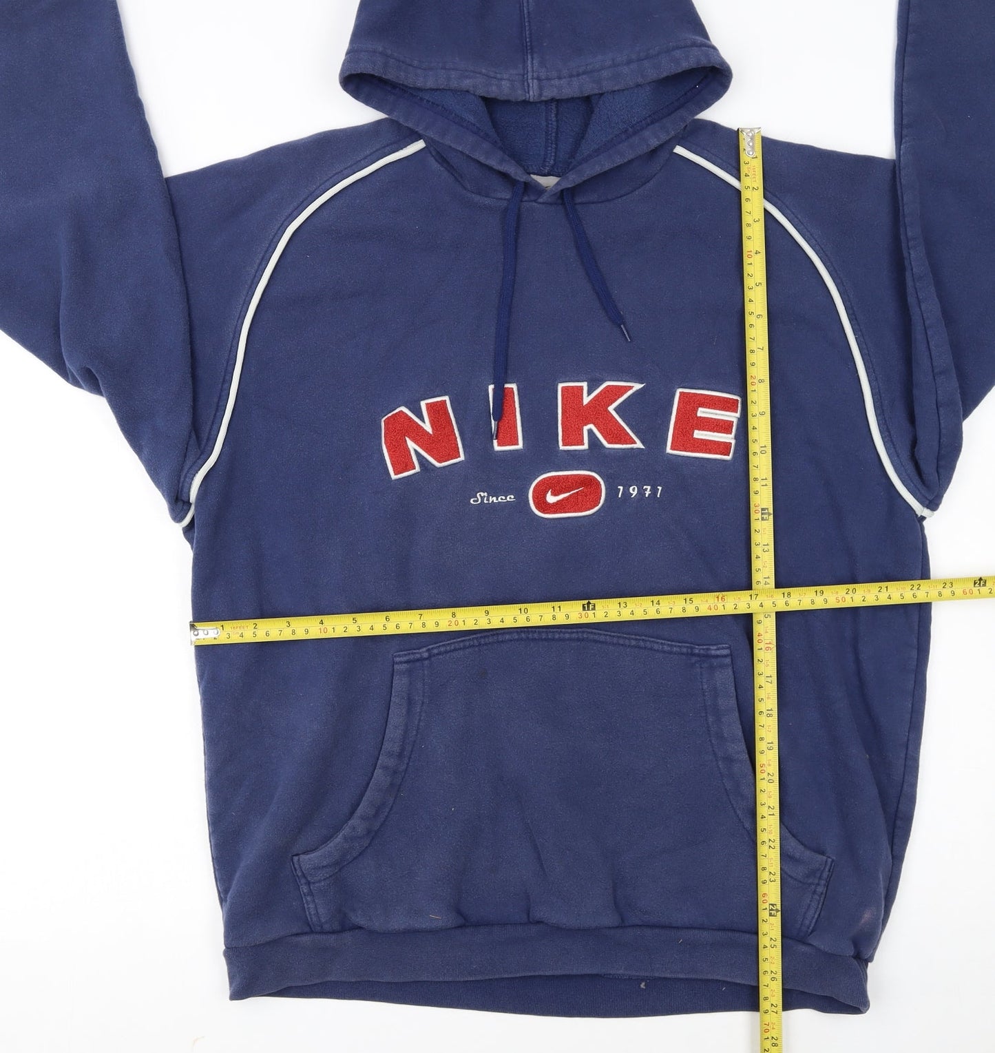 Nike Men's Blue Pullover Hoodie L Fleece Vintage Sportswear