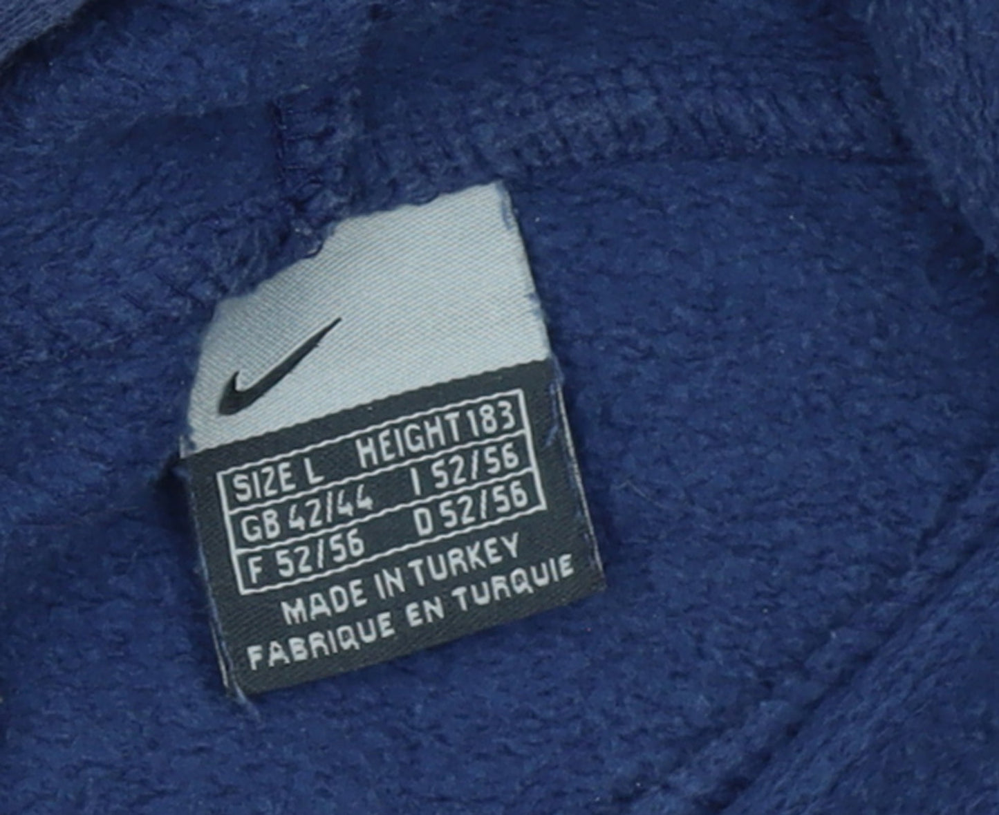 Nike Men's Blue Pullover Hoodie L Fleece Vintage Sportswear