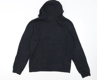 Puma Boys Black Pullover Hoodie 13-14 Years Logo Graphic Fleece Sweatshirt
